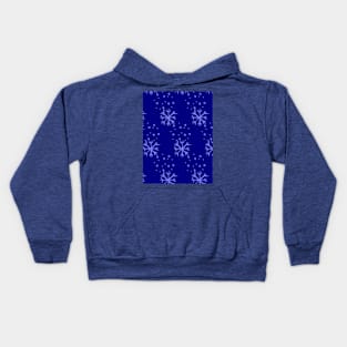 Blue snowflakes. Christmas winter Kids Hoodie